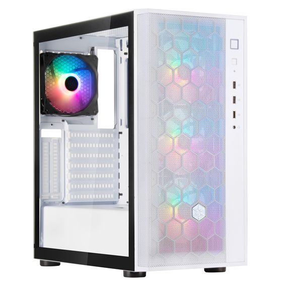 Корпус SilverStone FARA FAR1W-PRO-V2, без БЖ, 2xUSB3.0, 1xUSB2.0, 4x120mm ARGB fan, TG Side Panel, ATX, White (SST-FAR1W-PRO-V2)