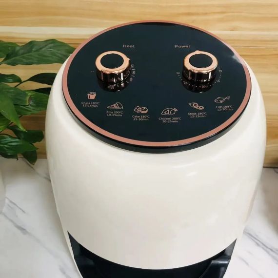 Мультипіч побутовий Rainberg RB-2318 3800 Вт Білий аерофритюрниця з антипригарним кошиком 8.5 л | Зображення 2