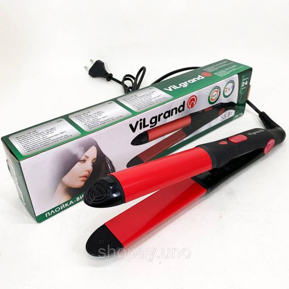 Плойка выравниватель ViLgrand VHS-120 55Вт, Выпрямитель для волос прямой, Выпрямитель для завивки волос PG-47 | Зображення 2