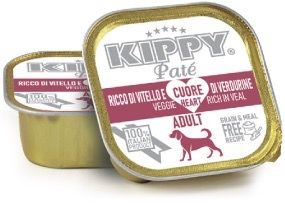 Вологий корм для собак з телятиною Kippy Dogs Veal And Heart Of Small Vegetables, 150 гр