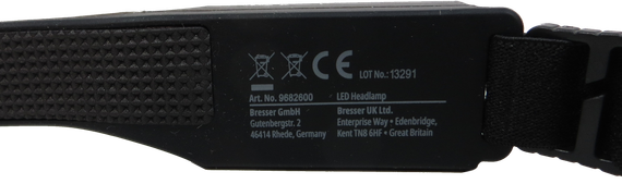 Аккумуляторный налобный фонарь LED полоса 120 Lm + фонарик 90 Lm Bresser | Зображення 4