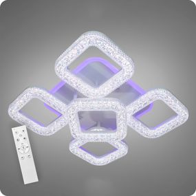 Люстра світлодіодна 517 Light 3color з пультом 80Вт Білий (01843)