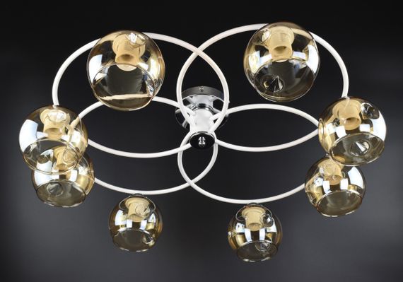 Люстра стельова на 8 лампочок 26171 Білий 20х70х70 см.