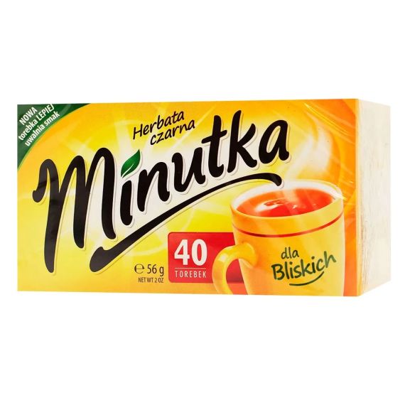 Чай чорний дрібнолистовий у пакетиках Minutka 56 г (40 шт.), Польща