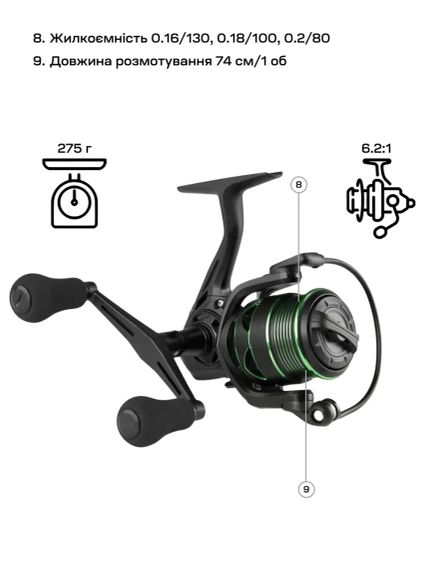 Котушка Brain Phantom Match/Bolo Double Handle 2000 9+1BB | Зображення 9