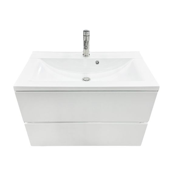 Раковина накладна Adamant QUANTO 80, прямокутна, сифоном Click-Clack + змішувач (4824296208201) | Зображення 4