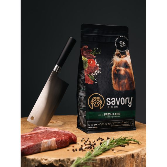 Корм сухий Savory Small Breeds rich in Fresh Lamb для дорослих вибагливих собак малих порід до 10 кг зі свіжим ягням 1 кг | Зображення 4