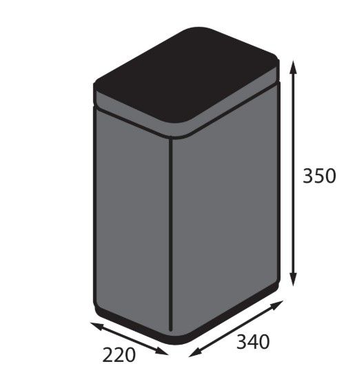 Відро для сміття сенсорне прямокутне Koer TC-020312-07 12 л графіт (KR5587) | Зображення 1