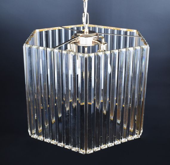 Люстра підвісна на 4 лампочки 26883 Золото 40-200х41х41 см. | Зображення 7