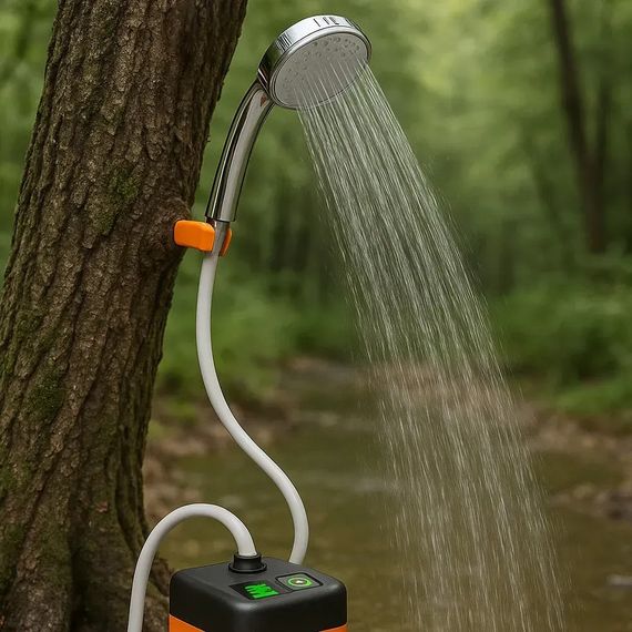 Душ Портативный Outdoor Shower 1402 ∙ Портативний похідний душ з акумулятором 7800 mAh | Зображення 1