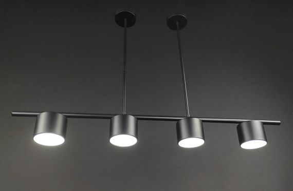 Люстра світлодіодна стельова LED світильник для квартири на стелю лед 27720 Чорний 33-63х10х100 см. | Зображення 2