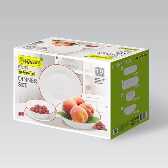 Столовый сервиз Maestro Red line MR-30054-19S, 19 предметов, на 6 персон | Зображення 2