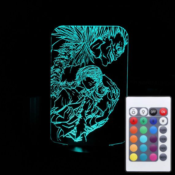 Акриловый светильник-ночник с пультом 16 цветов Тетрадь Смерти 2 tty-n001939