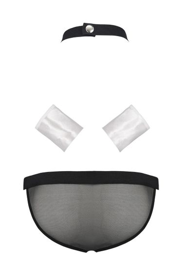 Комплект еротичної чоловічої білизни Passion 036 ALFRED S/M Black, труси, комірець, манжети sexstyle | Зображення 3