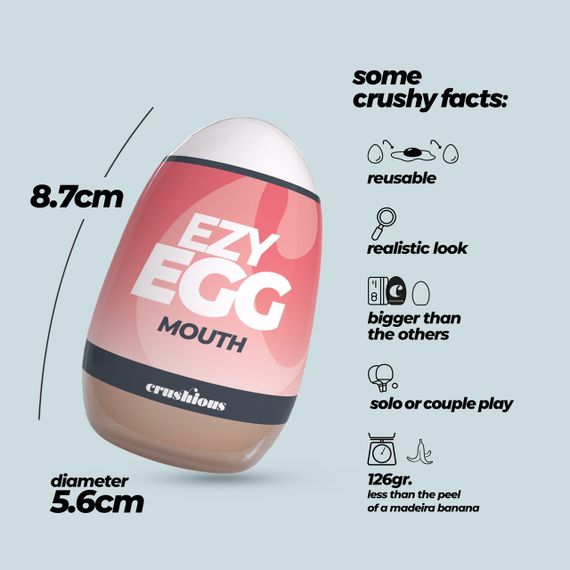 Мастурбатор-яйце, рот CRUSHIOUS EZY EGG THE Mouth, реалістичний Sex Aura | Зображення 8