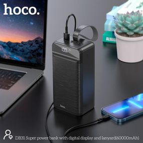 Портативна Батарея Power Bank Hoco DB31 60000mAh 3USB Powerbank Повербанк Портативное зарядное устройство