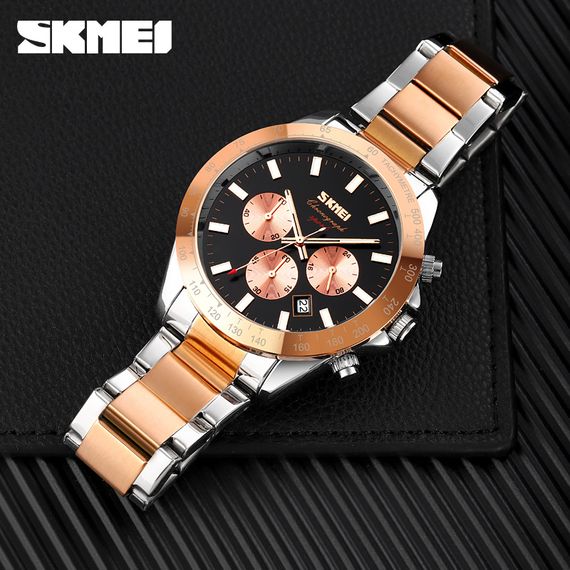 Чоловічий годинник Skmei 9259RGBK Rose Gold-Black | Зображення 3