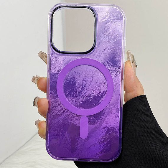 Чехол TPU Shiny Mountain (MagFit) для Apple iPhone 12 Pro / 12 (6.1") Purple | Зображення 1