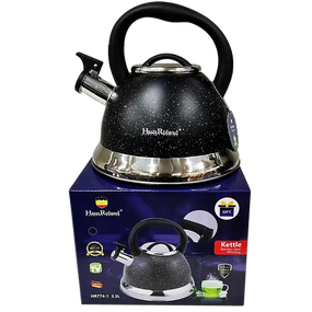 Чайник гранитный со свистком 3,5л HR 774-1 Haus Roland Черный