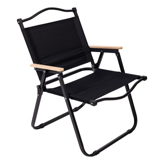 Крісло розкладне туристичне 46х54х75 см крісло складне для пікніка на природу Чорне