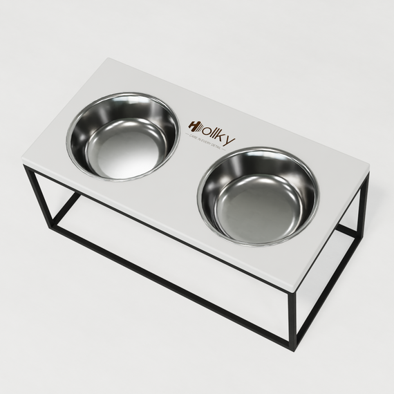 Миски на подставке для больших собак Hollky Base XL20 (2 × 1,8 л) BXL20-522620-BLWH | Зображення 5