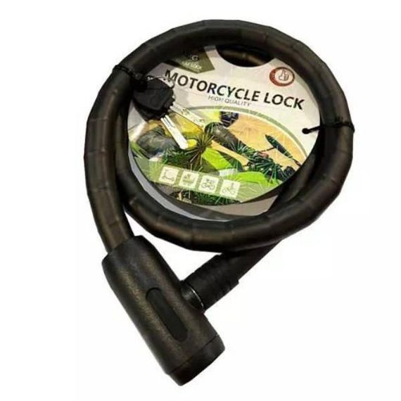 Велозамок тросовий 18*100 та 2 ключі 7013 Чорний