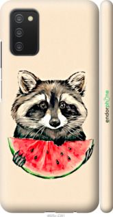 Чохол на Samsung Galaxy A03s A037F Єнотик з кавуном "4605m-2381-2448"