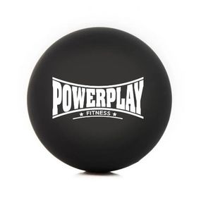 Масажний силіконовий м'яч PowerPlay PP-4354 Silicone Lacrosse Ball (6.5 см) Чорний (PP-4354_Black)