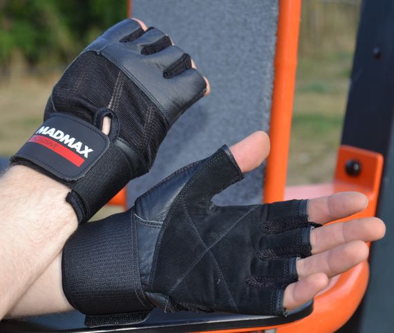 Рукавички для фітнесу MadMax MFG-269 Professional Exclusive Black M | Зображення 3