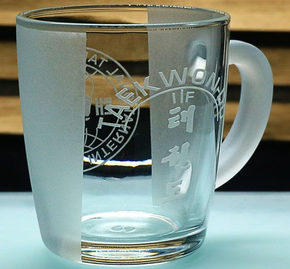 Чашка для чая 350мл Теквандо ITF з гравіюванням скляна кружка подарунок для спортсмена тренера | Зображення 4