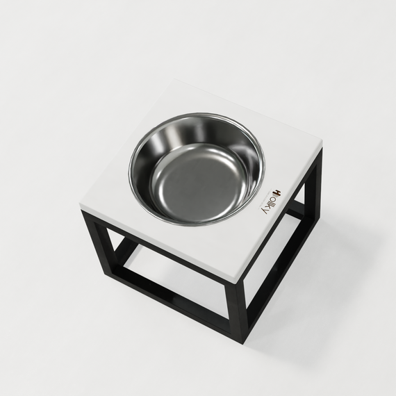 Миска на подставке для больших собак Hollky Base Solo XL (1 × 1,8 л) Solo XL-262620-BLWH | Зображення 4