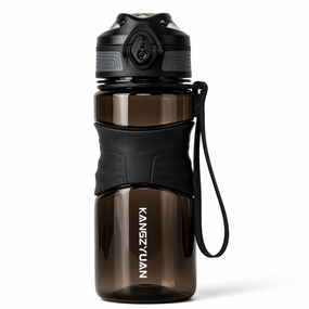 Пляшка KANGZYUAN 450 мл — Чорна Tritan BPA-free, ударостійка, спортивна з ергономічною кришкою