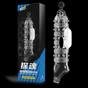 Насадка с вибрацией для увеличения пениса Crystal Skin Penishulle Vibro Насадка для задержки эякуляции
