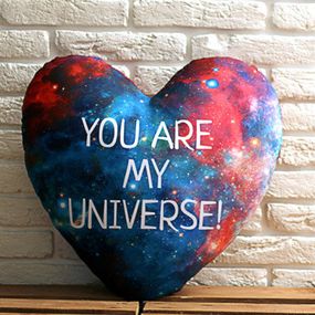 Подушка сердце You are my universe! 37x37 см (4PS_15L036)