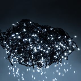 Новорічна гірлянда вулична Бахрома 36 м 600 LED чорний провід Білий 36МBW