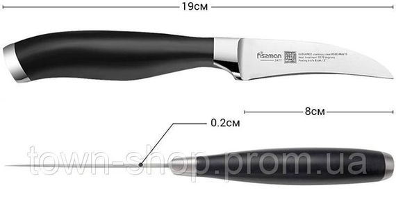 Нож для чистки овощей Fissman Elegance 8см из высоколегированной нержавеющей стали FN-2477 | Зображення 1