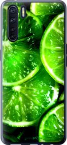 Чохол на Oppo A91 Зелені часточки лимона "852t-1884-2448"