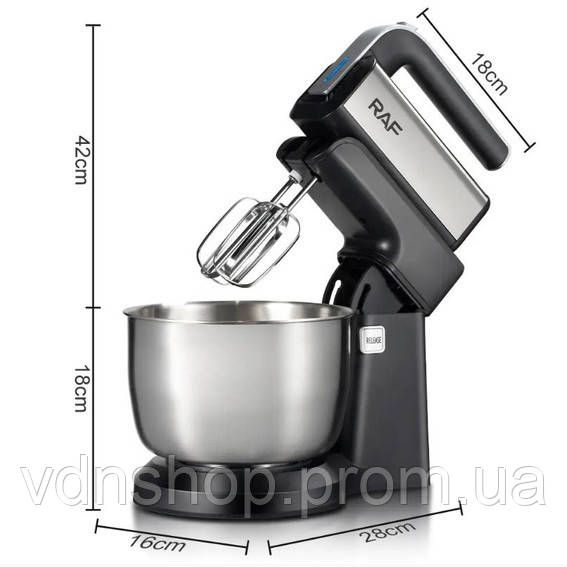 Двухвенчиковый миксер для кухни RAF, Миксер со сменными насадками стационарный Простой кухонный ZI-85 | Зображення 9