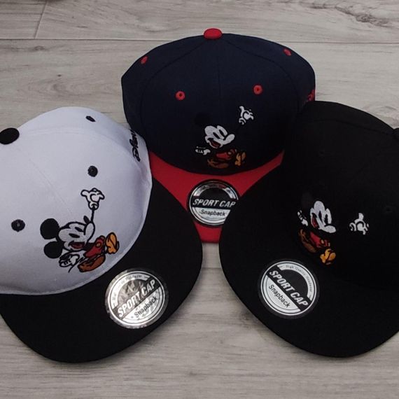 Кепка дитяча снепбек (Snapback) в стилі  Hello Mickey (Міккі) Синій з червоним 50-54р (3220) | Зображення 8