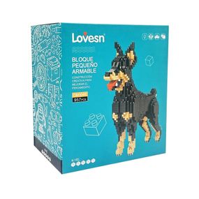 Пиксельный конструктор "Доберман" DM3046 пластиковый, 957 деталей