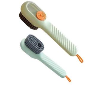 Щетка для мытья посуды с дозатором для моющего средства Зеленая