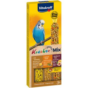 Ласощі Vitakraft Kracker Original Trio-Mix крекер для декоративних папуг з медом і фруктами та яйцем 3 шт/уп