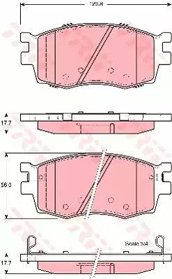 Колодки передні гальмівні Accent (MC), TRW (GDB3420) (58101-1GE00) | Зображення 1