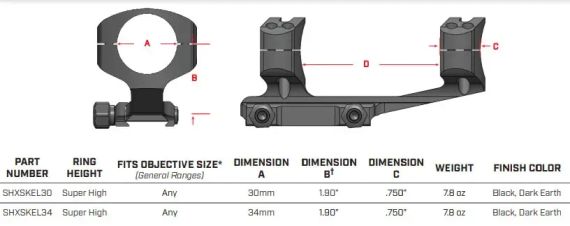 Кріплення-моноблок Warne X-Skeleton Mount. d - 30 мм. Super High. Weaver/Picatinny | Зображення 6