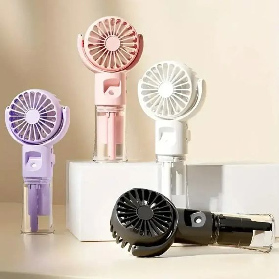 Ручний вентилятор з USB-розпилювачем / Акумуляторний міні вентилятор | Зображення 6