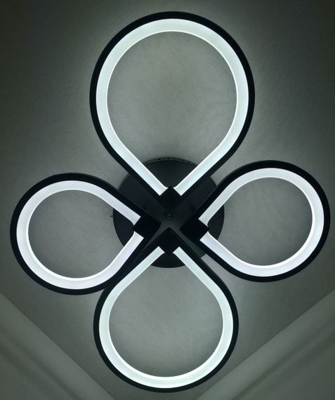 Люстра світлодіодна стельова LED світильник для квартири на стелю лед 25149 Чорний 13х57х73 см.