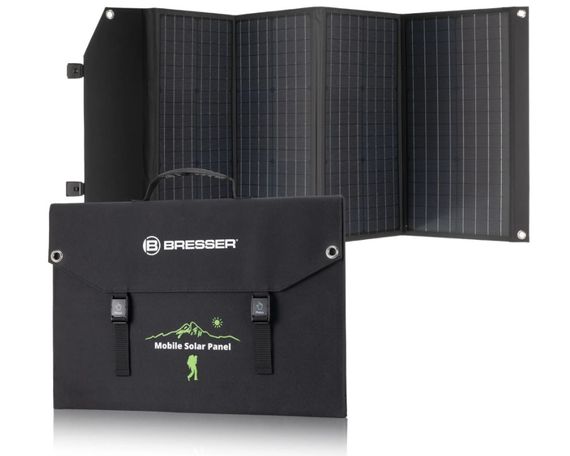 Портативний зарядний пристрій сонячна панель Bresser Mobile Solar Charger 120 Watt USB DC (3810070) 930152