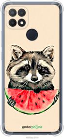 Чохол на Oppo A15 Єнотик з кавуном "4605sp-2119-2448"
