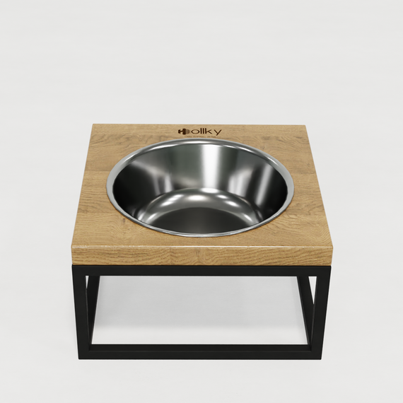 Миска на подставке для кошек и средних собак Hollky Base Solo M (1 × 0,8 л) Solo M-212110-BLNT