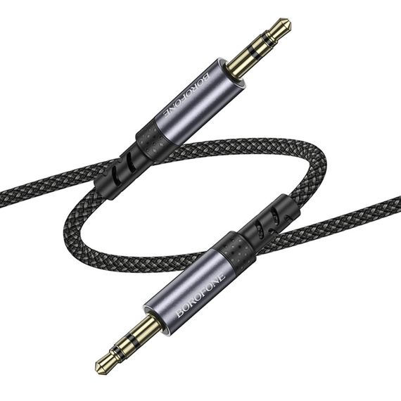 Аудіо кабель Aux Borofone BL24 Graceful (1m) Metal grey | Зображення 4